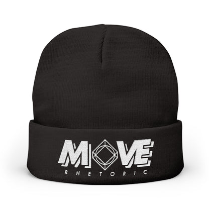 Embroidered Knit Beanie – MOVE Rhetoric