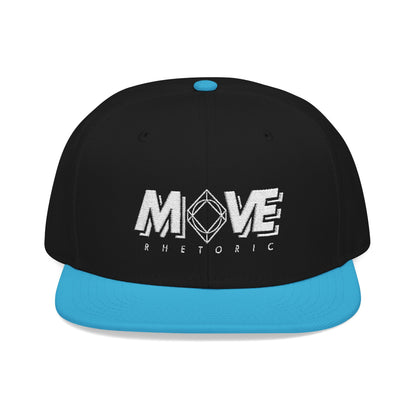 MOVE Rhetoric Embroidered Snapback Hat — "Making Our Voices Elevate Rhetoric" Logo