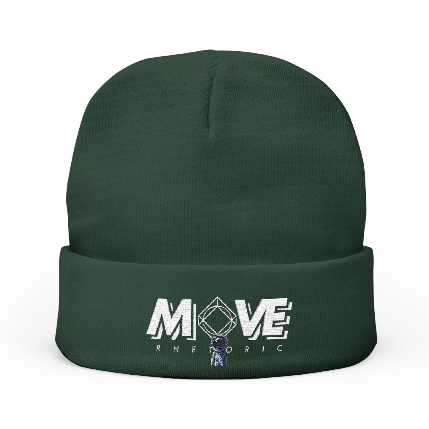 Embroidered Knit Beanie – MOVE Rhetoric