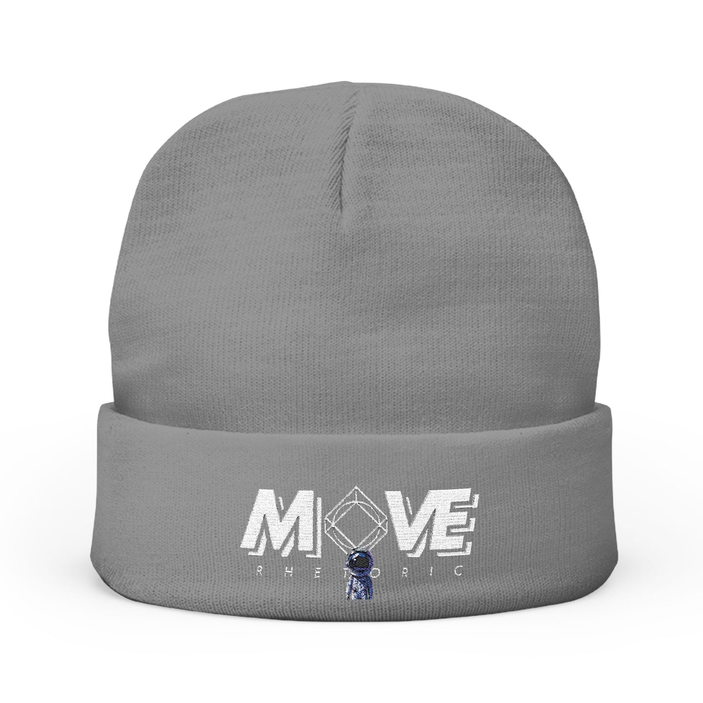 Embroidered Knit Beanie – MOVE Rhetoric