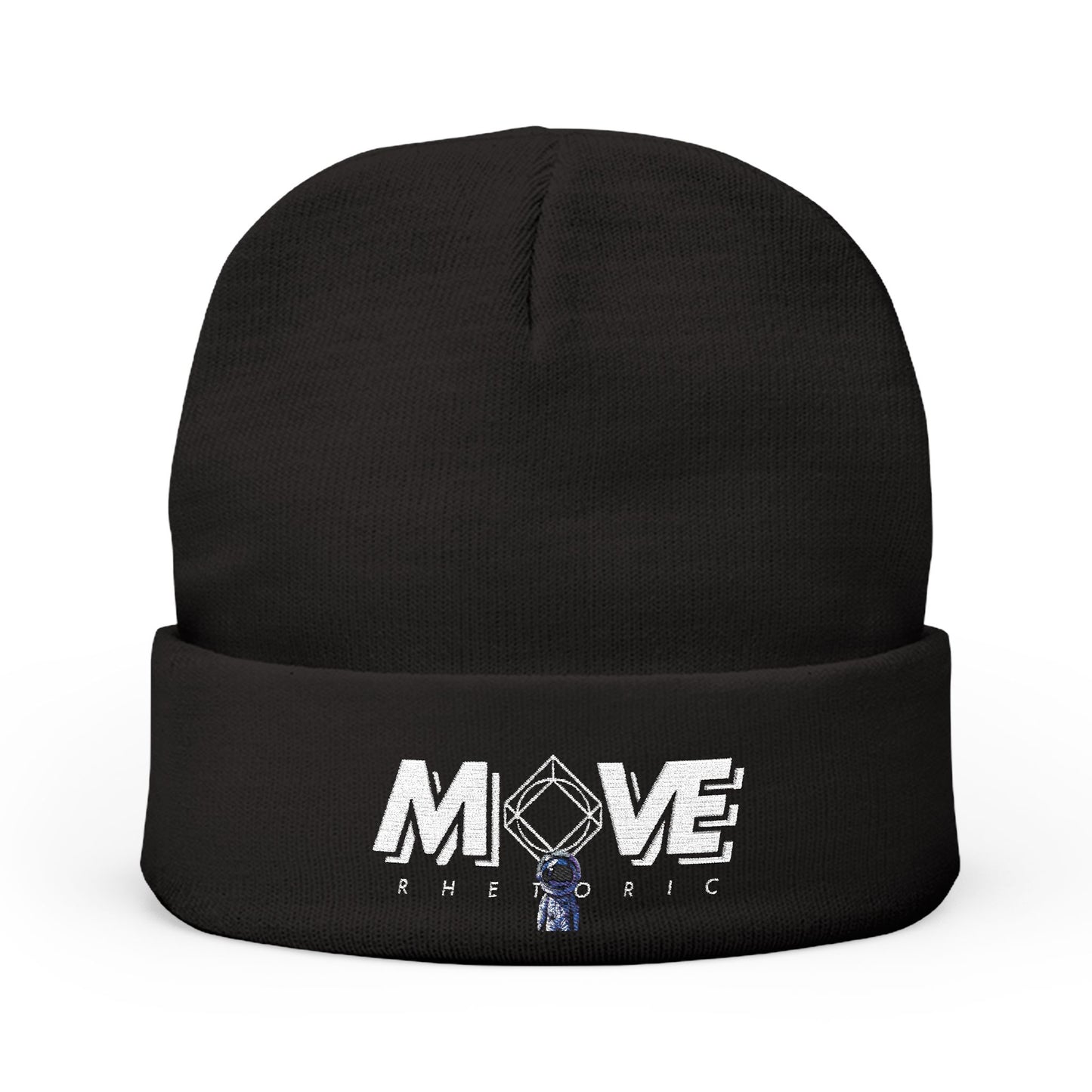 Embroidered Knit Beanie – MOVE Rhetoric