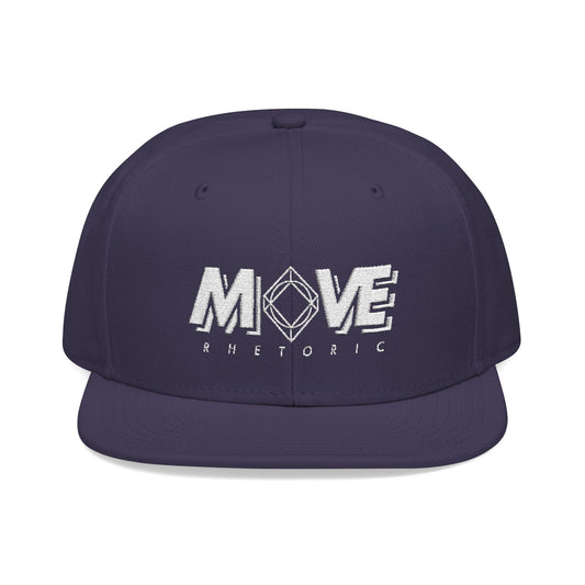 MOVE Rhetoric Embroidered Snapback Hat — "Making Our Voices Elevate Rhetoric" Logo