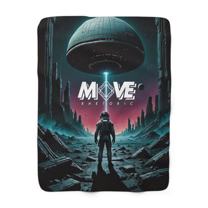The Wanderer -  Sherpa Fleece Blanket - MOVE Rhetoric Design for Comfort Lovers