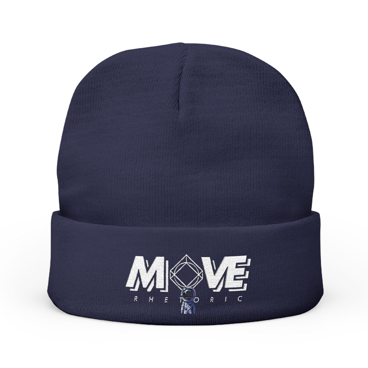 Embroidered Knit Beanie – MOVE Rhetoric