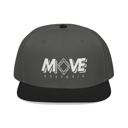 MOVE Rhetoric Embroidered Snapback Hat — "Making Our Voices Elevate Rhetoric" Logo
