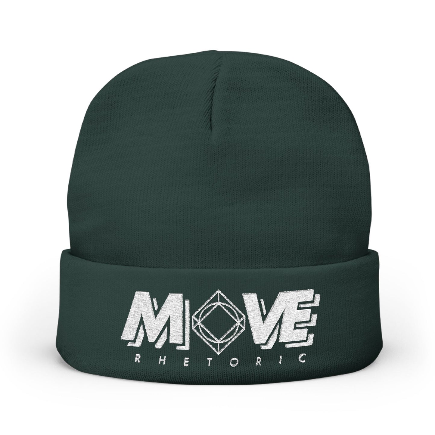 MOVE Merch | MOVE Rhetoric Embroidered Beanie Dark Green One size