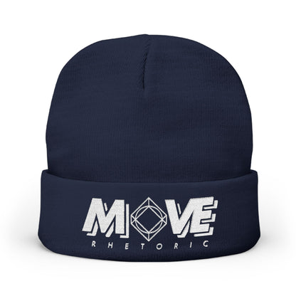 MOVE Merch | MOVE Rhetoric Embroidered Beanie Dark Navy One size