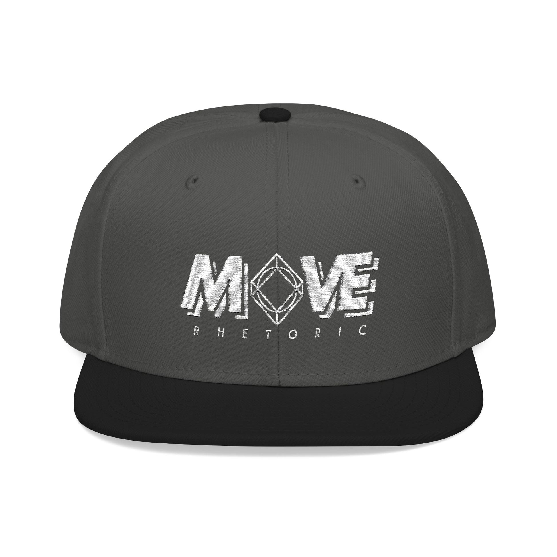 MOVE Rhetoric | MOVE Rhetoric Embroidered Snapback One size Black Charcoal gray Charcoal gray